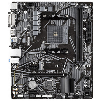 Материнська плата GIGABYTE A520M H sAM4 A520 2xDDR4 M.2 HDMI-DVI mATX