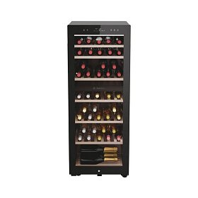 Холодильник Haier для вина, 127x49.7х58.5, мороз.отд.-190л, зон - 2, бут-77, ST, дисплей, черный