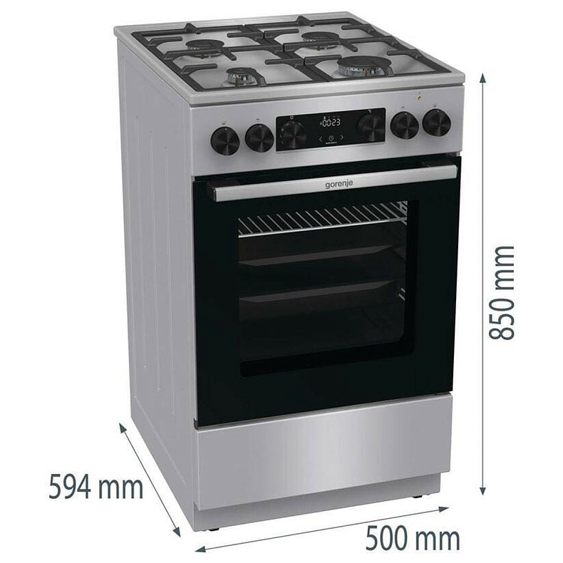 Плита комбінована Gorenje GKS 5C70 HXF