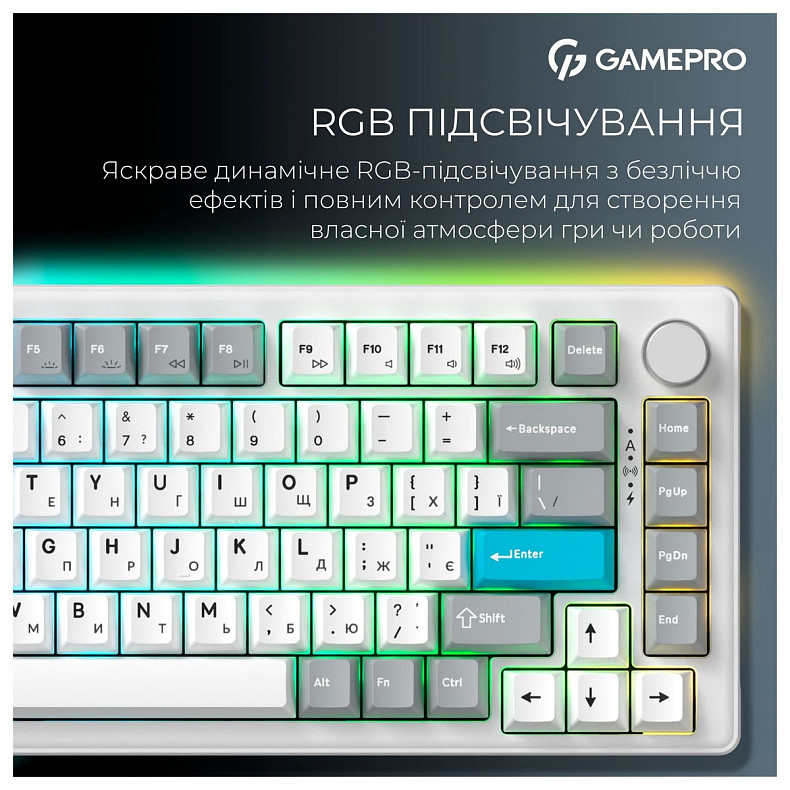 Клавиатура GamePro Asgard Yord Keychron Super Red Switch White (MK266WH)