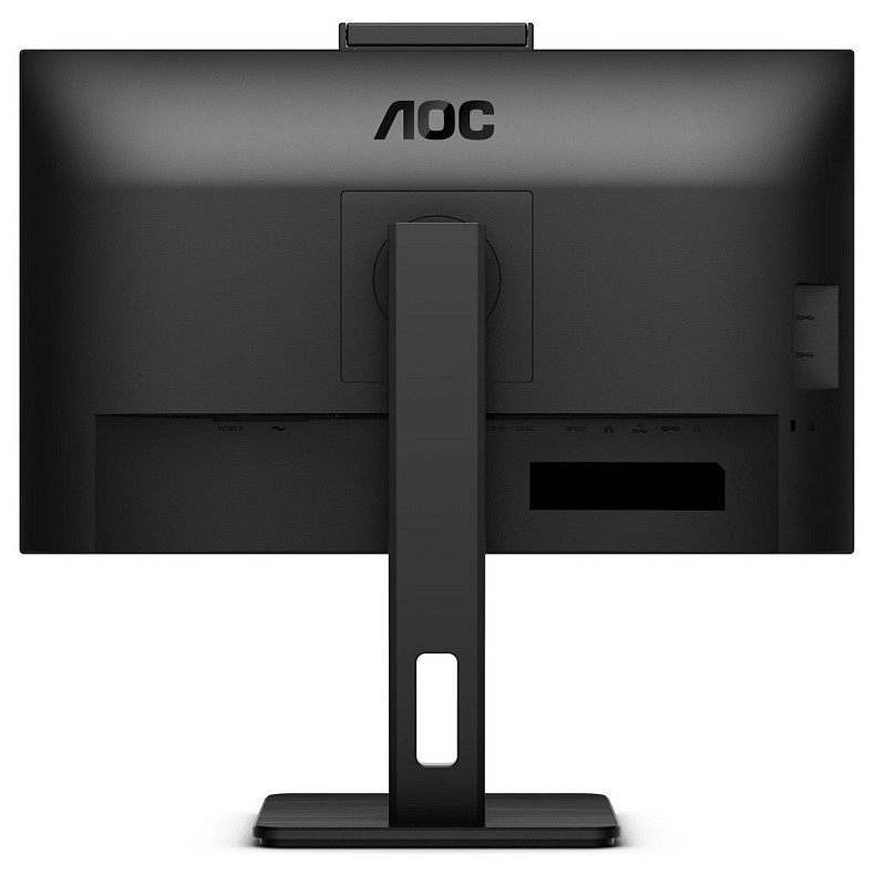 Монітор 27" AOC Q27P3CW, QHD, IPS, 75Hz, 2xHDMI, DP, USB-C, RJ-45, USB-hub, webcam, HAS, Pivot, колонки