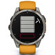 Спортивний годинник GARMIN Fenix 8 47mm AMOLED Sapphire Graphite DLC Titanium with Spark Orange Silicone Band