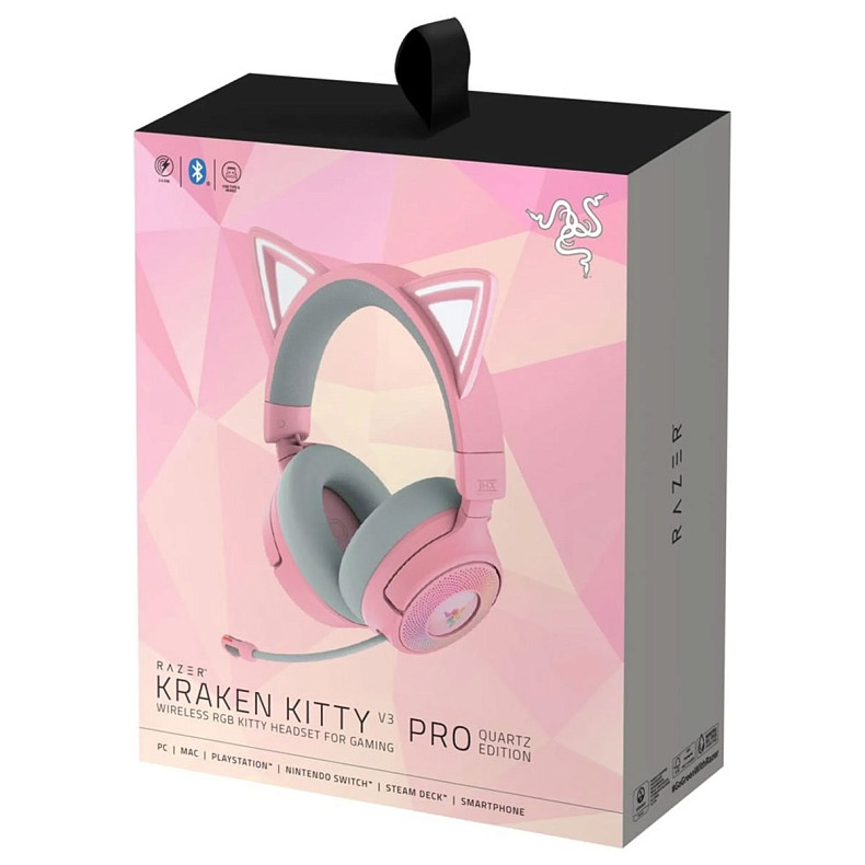 Гарнітура Razer Kraken Kitty V3 PRO Quartz (RZ04-05170200-R3M1)