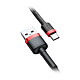 Кабель Baseus cafule Cable USB For Type-C 3A 1M Red+Black (CATKLF-B91)