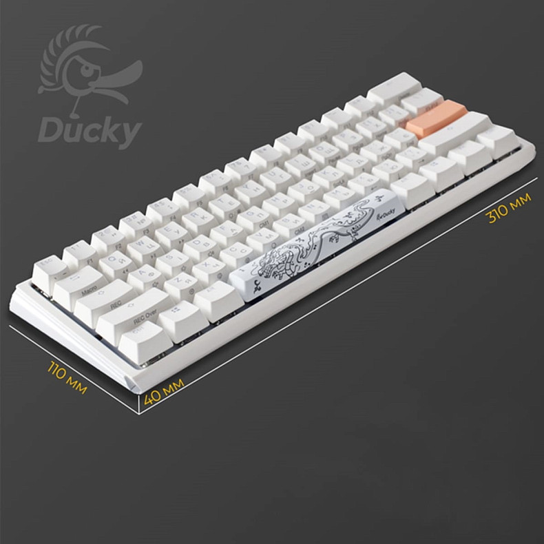 Клавиатура Ducky One 3 Mini Cherry MX Silent red RGB White UA