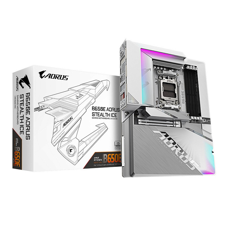 Материнська плата Gigabyte B650E A Stealth Ice Socket AM5