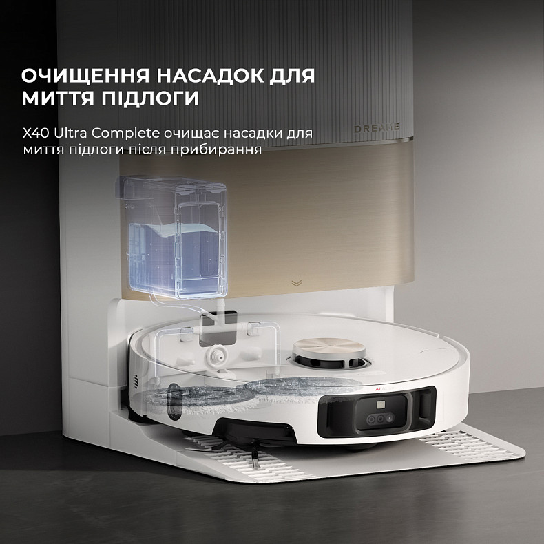 Робот-пилосос миючий Dreame Bot X40 Ultra Complete White