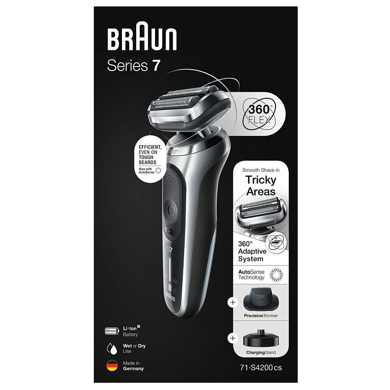 Електрична бритва Braun Series 7 71-S4200cs Сріблястий / Чорний