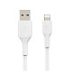 Кабель Belkin PVC USB - Lightning, 0.15 м White (CAA001BT0MWH)