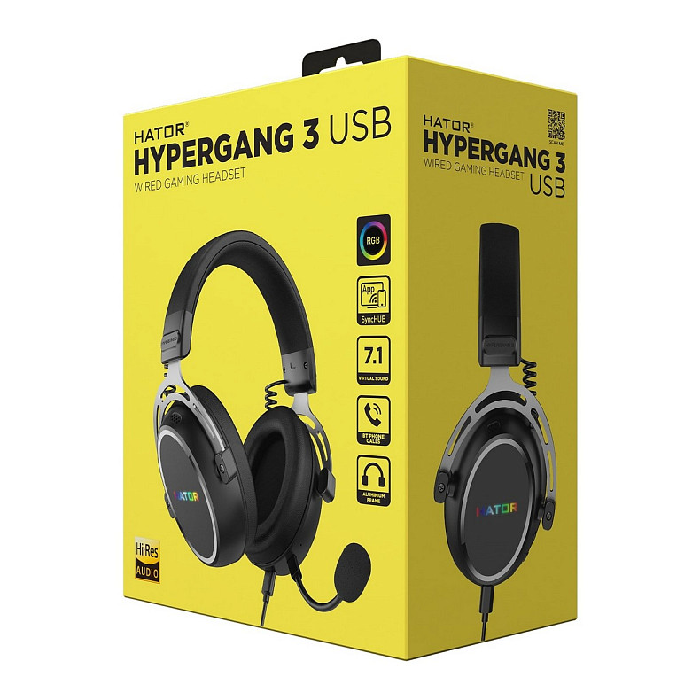 Наушники Hator Hypergang 3 Hi-Res Black (ESH50)