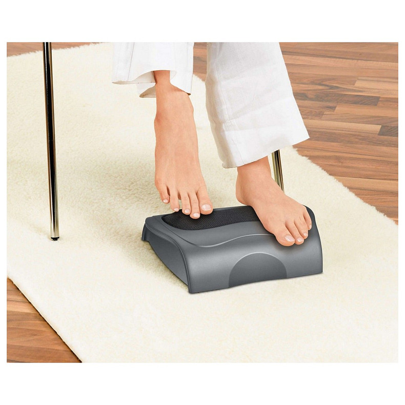 Масажер Beurer для ніг, від мережі, масаж шиацу, підігрів, сірий