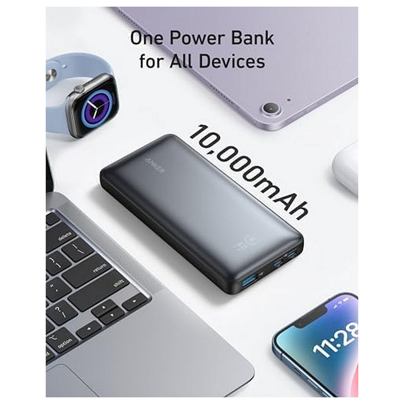 УМБ ANKER 533 PowerCore - 10000 mAh 25W PD Black