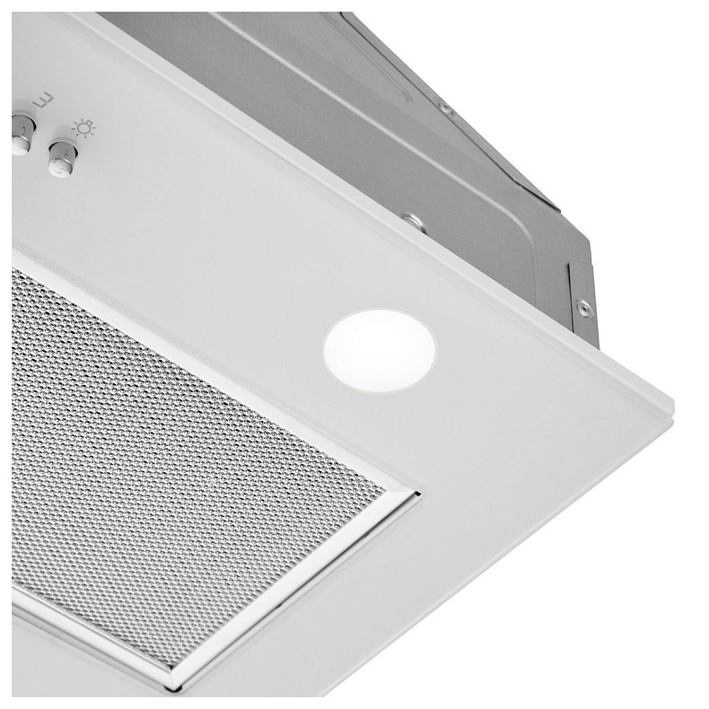 Витяжка Ardesto вбудована, 52см, 700м3ч, скло, 2х1Вт LED, кнопкове, білий