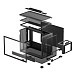 Корпус DeepCool CH160 Plus Black (R-CH160-BKNGM0-G) без БП