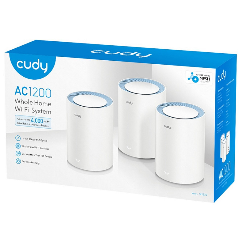 WiFi Mesh система Cudy M1200(3-pack), AC1200 Wi-Fi Mesh Solution
