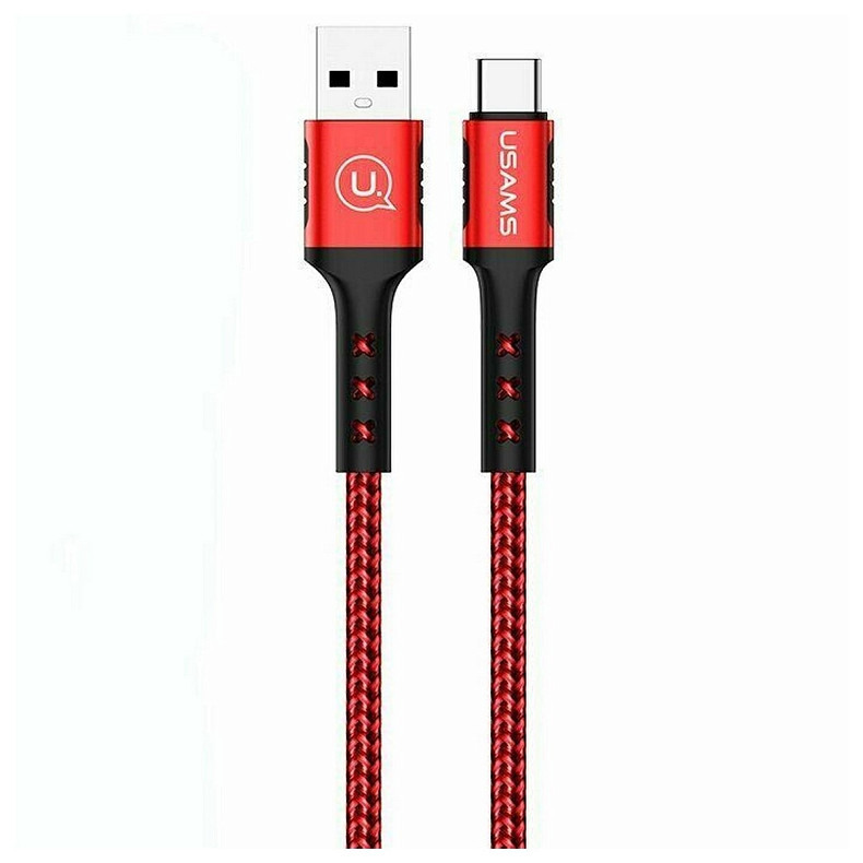 Кабель Usams US-SJ289 USB-USB Type-C, 1.2 м, Red (SJ289USB02)