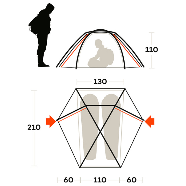 Палатка двухместная Ferrino Force 2 Olive Green (91135LOOFR)