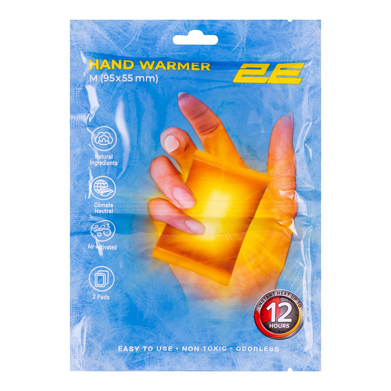 Хімічна грілка для рук 2E розмір М (95х55 мм), до 12 годин - 10 пар