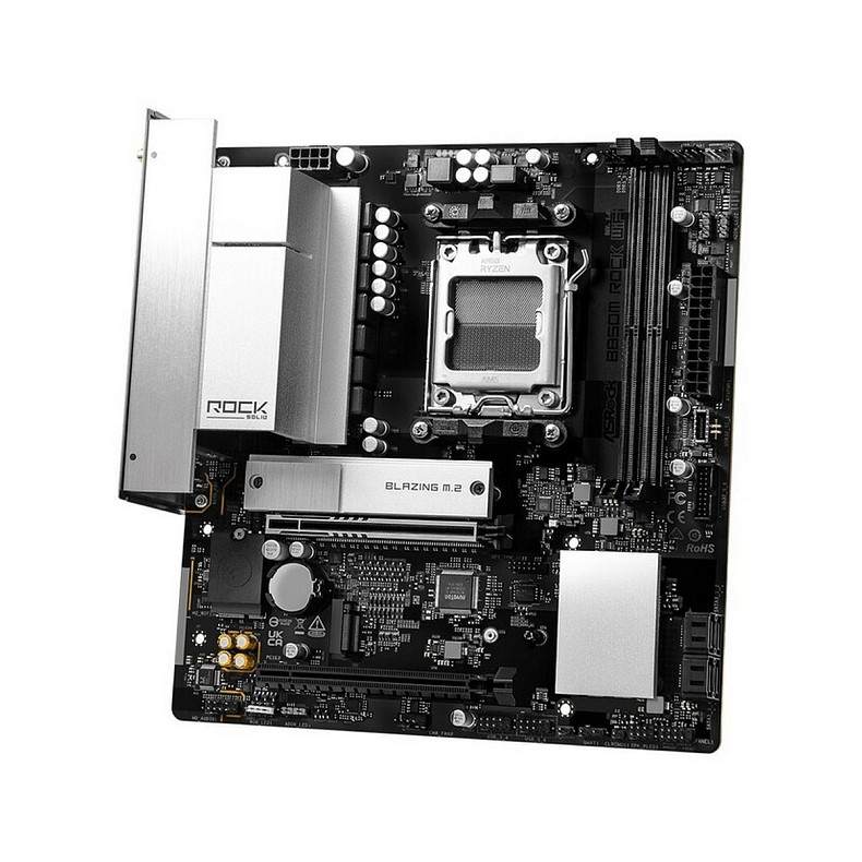 Материнська плата ASRock B850M ROCK WIFI (AM5/B850, 2*DDR5, PCIex16, HDMI/DP, 4xSATAIII,2xM.2, 2.5GLan, mATX)