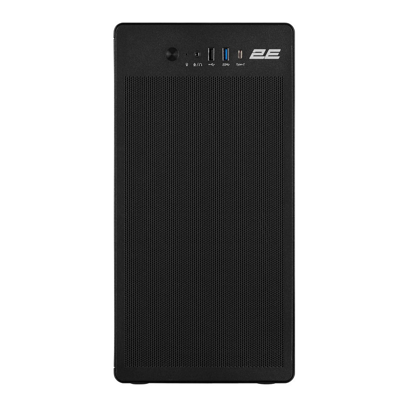 Корпус 2E Credo V285B без БП, 1xUSB3.0, 1х USB 2.0, 1xUSB Type-C, 1x120мм, VGA 300мм, mATX, черный