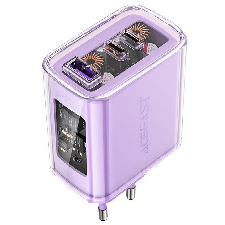 Зарядное устройство 3xUSB 65W (2xUSB-C+USB-A) A45 Fast Charger Purple alfalfa Acefast
