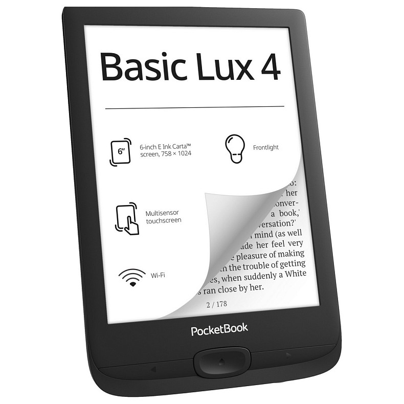 Электронная книга PocketBook 618 Basic Lux 4 Ink Black (PB618-P-CIS)