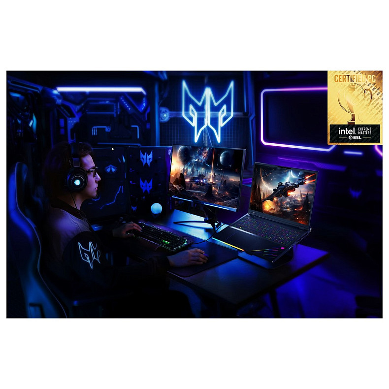 Ноутбук Acer Predator Helios 18 PH18-73 18" WQUXGA IPS, Intel U9-275HX, 64GB, F2TB, NVD5090-24, Lin,