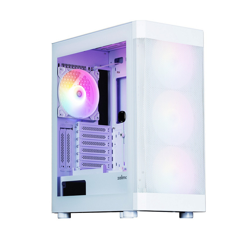 Корпус Zalman I4 TG без БЖ 4x140мм RGB VGA 320мм LCS ready TG Side Panel ATX біл