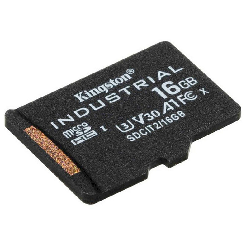 Карта памяти MicroSDHC 16GB UHS-I/U3 Class 10 Kingston Industrial (SDCIT2/16GBSP)