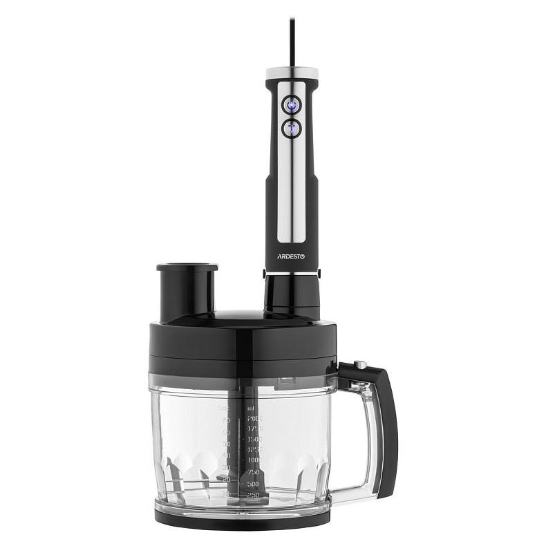 Блендер Ardesto занурювальний HBSG-1000WHCHSL, 1000Вт, 7в1, чаша-2000мл, насадка для нарізання кубік