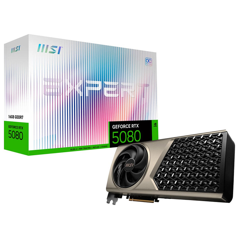 Відеокарта MSI GeForce RTX 5080 EXPERT OC 16GB GDDR7