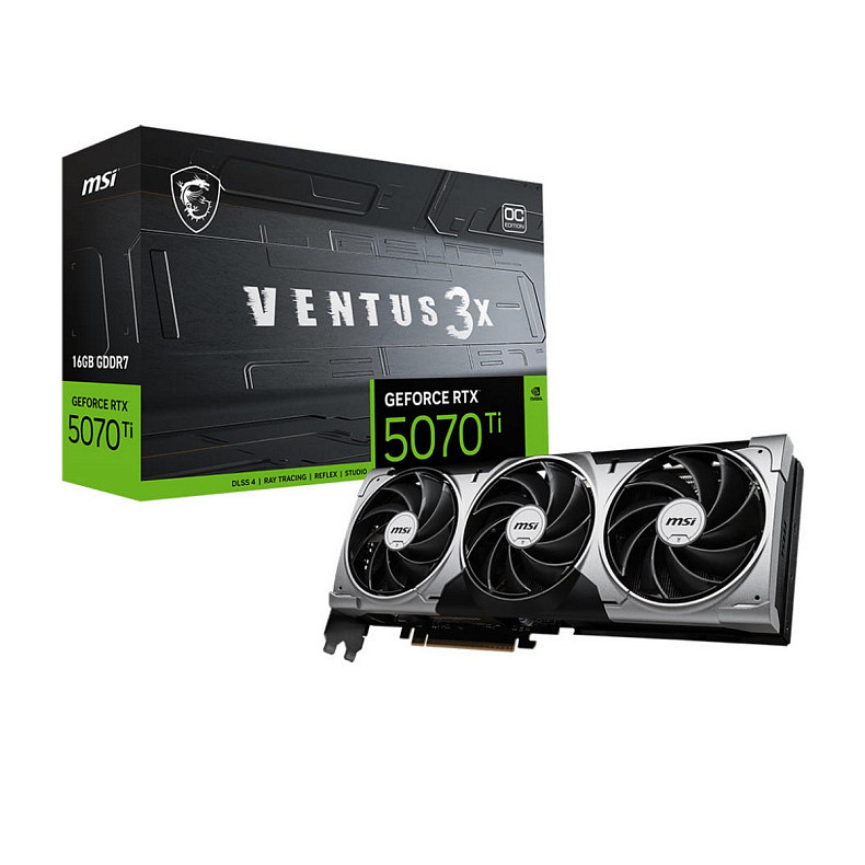 Відеокарта MSI Ventus 3X OC GF RTX 5070 Ti 16GB GDDR7 (GeForce RTX 5070 Ti 16G VENTUS 3X OC)