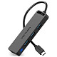 USB-хаб Vention Type-C 4-Port USB 3.0 Hub with Power Supply Black 0.5m ABS