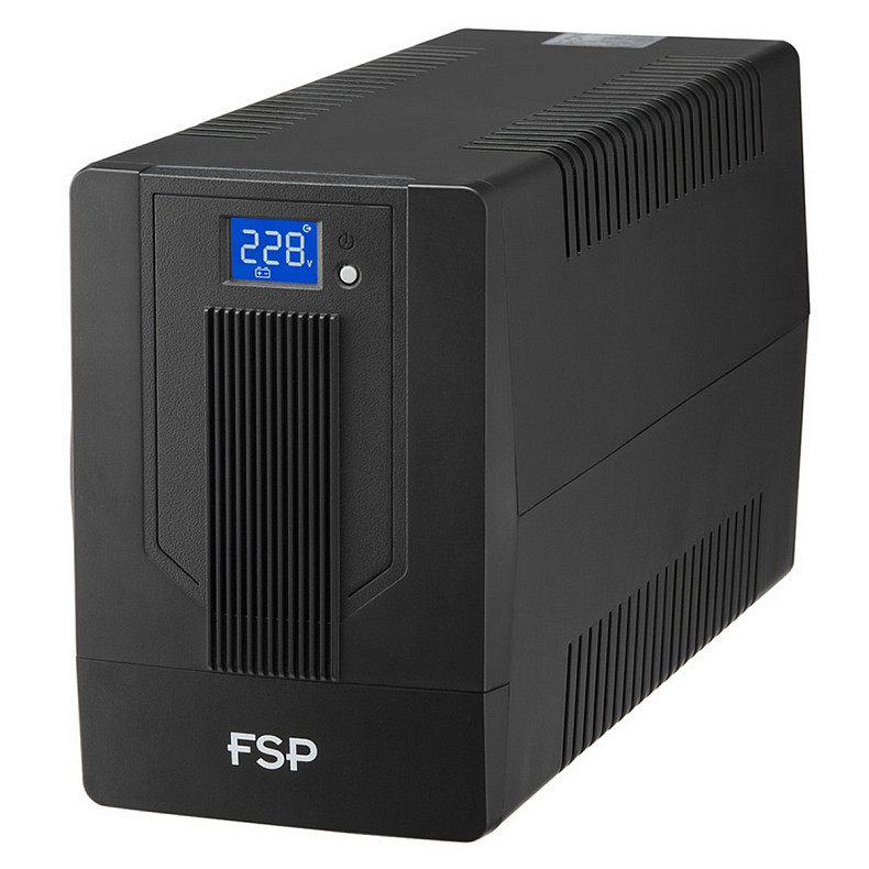 ИБП FSP IFP1500, 1500ВА/900Вт, Schuko*2+IEC C13*2+USB+USB Cable, LCD, AVR, Black