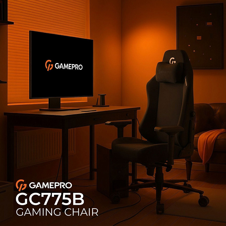 Крісло ігрове GamePro GC775B Fabric Black
