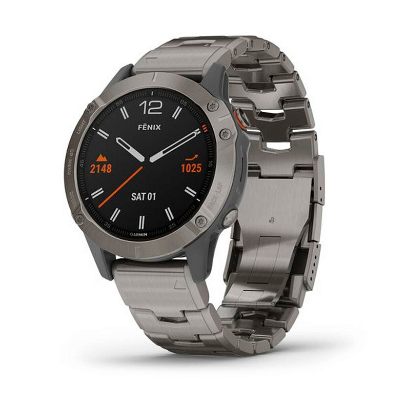 Спортивний годинник Garmin Fenix 6 Sapphire Titanium with Vented Titanium Bracelet