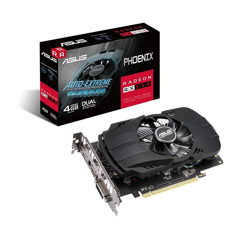 Відеокарта ASUS Radeon RX 550 4GB GDDR5 PH EVO PH-RX550-4G-EVO (90YV0AG7-M0NA00)