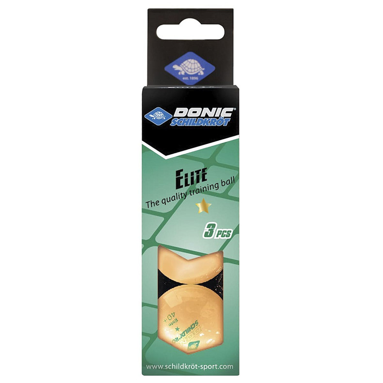 Мяч Donic Elite 1 звезда (комлект 3 шт.) 40+/ оранжевый