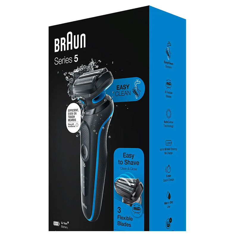 Електробритва Braun Series 5 51-B1000s BLACK / BLUE