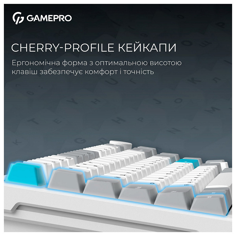 Клавиатура GamePro Asgard Yord Keychron Super Red Switch White (MK266WH)
