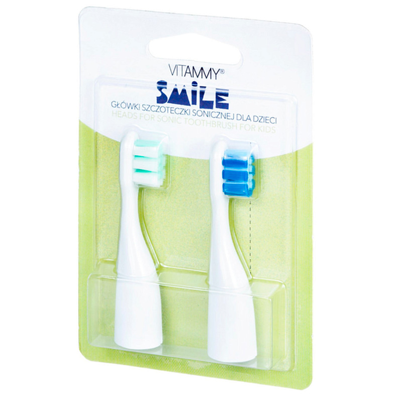 Головки для звуковой зубной щетки VITAMMY SMILE небесно-зеленый, 2 шт.
