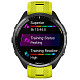 Спортивные часы Garmin Forerunner 965 Carbon Gray DLC Titanium Bezel with Black Case and Amp Yellow/Black Silicone Band