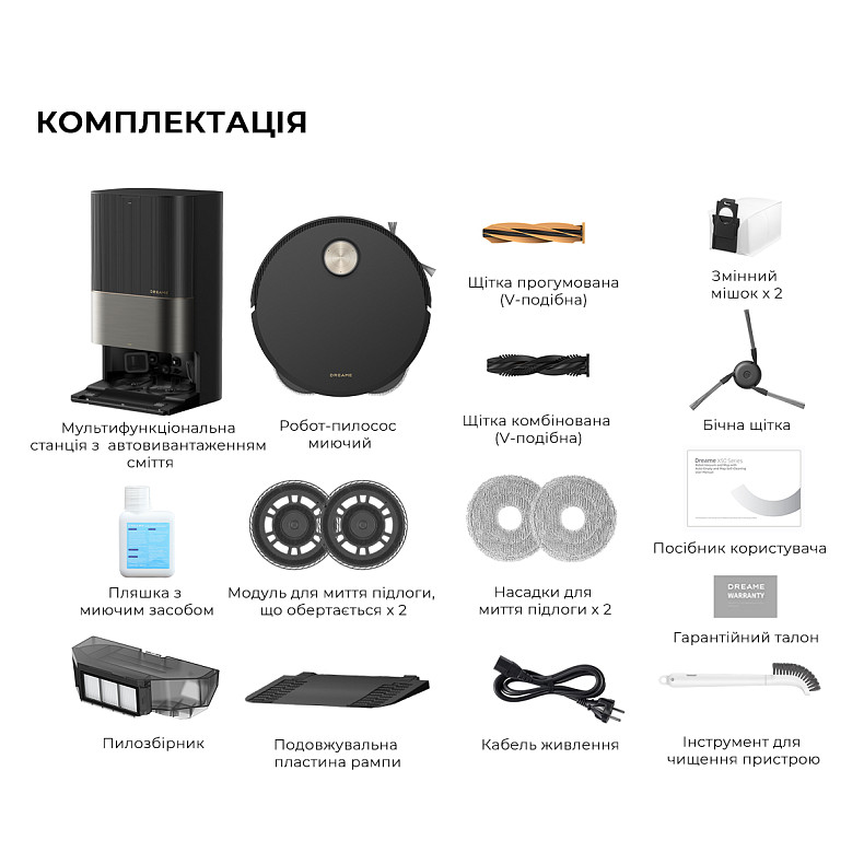 Робот-пылесос моющий Dreame Bot X50 Ultra Black