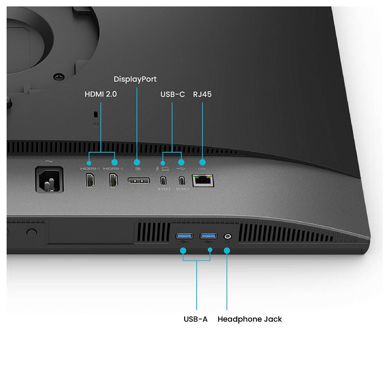 Монітор BenQ 27" PD2770U, IPS, 4K UHD, HDMI, DP, USB-C, USB-hub, HAS, колонки
