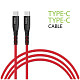 Кабель Intaleo CBRNYTT1 USB Type-C-USB Type-C 1.2м Red (1283126504112)