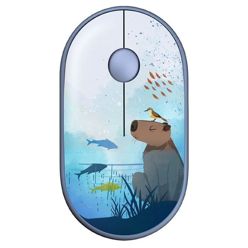 Миша 2E MF300 CAPYBARA:SWIM Silent WL BT, синій