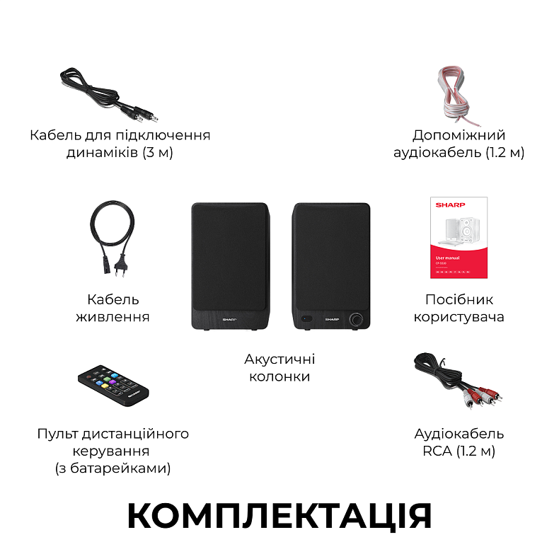 Акустические колонки Sharp CP-SS30 Black