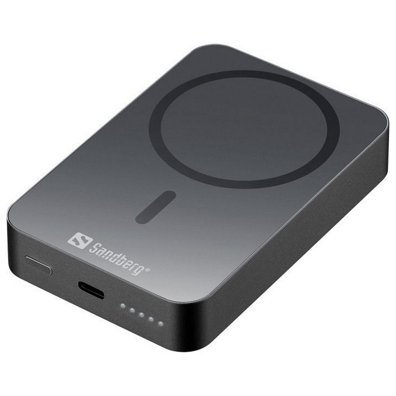 Универсальная мобильная батарея Sandberg Travel 10000mAh 20W 4,5A PD,QC3.0,USB-A,USB-C,LED, серый