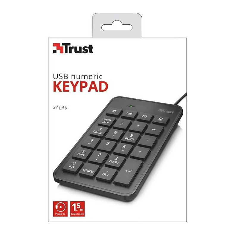 Клавиатура Trust Xalas USB Numeric Keypad BLACK (22221_TRUST)