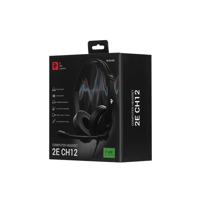 Гарнитура 2E CH12 USB Black (2E-CH12SU)